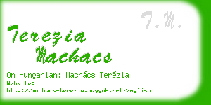 terezia machacs business card